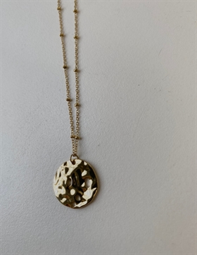 Sirups egne favoritter Halskæde - Hammered pendant necklace, Gold